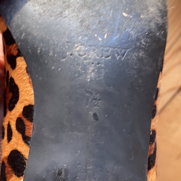 J. Crew pony hair cheetah leopard ankle booties chelsea pull on - Picture 9 of 10